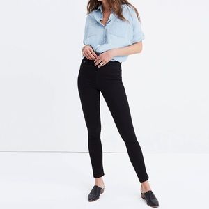 Madewell 10” High Rise Skinny Black Jeans